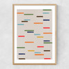 Floating Stripes Narrow Oak Frame