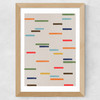 Floating Stripes Wide Oak Frame