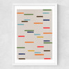 Floating Stripes Medium White Frame