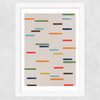 Floating Stripes Wide White Frame