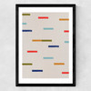 Colorful Strokes Medium Black Frame