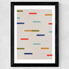 Colorful Strokes Wide Black Frame