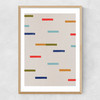 Colorful Strokes Narrow Oak Frame