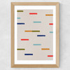 Colorful Strokes Wide Oak Frame