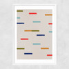 Colorful Strokes Narrow White Frame