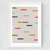 Colorful Strokes Medium White Frame