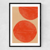 Crimson Echoes Narrow Black Frame