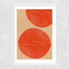 Crimson Echoes Narrow White Frame