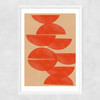 Crimson Symmetry Narrow White Frame