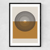Concentric Reflections Narrow Black Frame