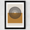 Concentric Reflections Wide Black Frame