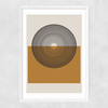 Concentric Reflections Narrow White Frame