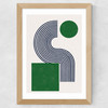 Modern Green Objects No.10 Wide Oak Frame