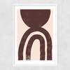 Abstract Shape No.2 Narrow White Frame