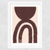 Abstract Shape No.2 Wide White Frame