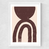 Abstract Shape No.2 Medium White Frame