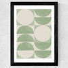 Geometrics In Green Wide Black Frame