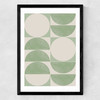 Geometrics In Green Medium Black Frame