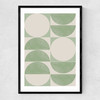 Geometrics In Green Narrow Black Frame