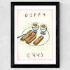 Dippy Eggs Wide Black Frame