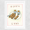 Dippy Eggs Wide White Frame