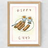 Dippy Eggs Wide Oak Frame