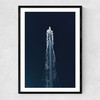 Boat Trip Through Blue Narrow Black Frame
