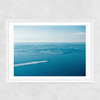 Infinite Blue Narrow White Frame