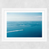Infinite Blue Wide White Frame