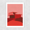 Kaufmann Desert House Red Edition Unframed Print