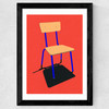 School Chair Wide Black Frame