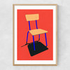 School Chair Narrow Oak Frame