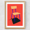 School Chair Wide Oak Frame
