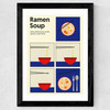 Ramen Soup Wide Black Frame