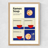 Ramen Soup Medium Oak Frame