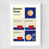 Ramen Soup Medium White Frame