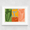 Flowers Not For You Medium White Frame