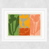 Flowers Not For You Wide White Frame