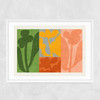 Flowers Not For You Narrow White Frame