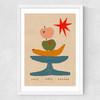 Apple, Apple, Banana Medium White Frame