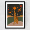 Night Time Dog Medium Black Frame
