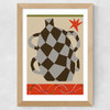 Big Vase Wide Oak Frame