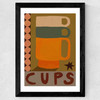 Cups Wide Black Frame