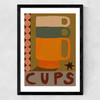Cups Medium Black Frame