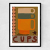 Cups Narrow Black Frame