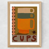 Cups Wide Oak Frame