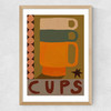 Cups Medium Oak Frame