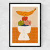 Fruit Bowl Narrow Black Frame