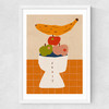 Fruit Bowl Medium White Frame