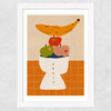 Fruit Bowl Wide White Frame